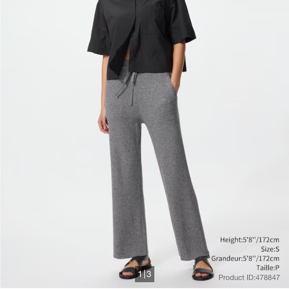 Uniqlo knit pants and matching cardigan